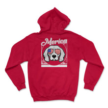 Load image into Gallery viewer, 4th Of July Shirt, Merica Beagle Sunglasses Dog Lover Independence - Hoodie - Red