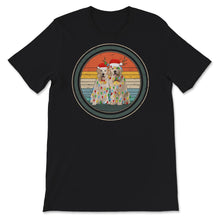 Load image into Gallery viewer, Happy Holidays Shirt, Golden Retriever Christmas Tee, Santa Golden