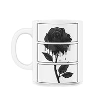 Load image into Gallery viewer, Gothic Shirt, Bleeding Black Rose Soft Grunge Vintage Tee, Aesthetic - 11oz Mug - White