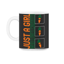 Load image into Gallery viewer, Carrot Vegetable Shirt, Just A Girl Who Loves Carrots, Carrot Lover - 11oz Mug - Black on White