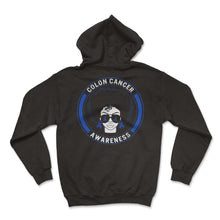 Load image into Gallery viewer, Colon Cancer Awareness Shirt, Black Girl Graphic Blue Ribbon Tee, - Hoodie - Black