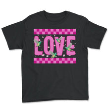 Load image into Gallery viewer, Bird Shirt, Love Hummingbird Art Tee, Cute Hummingbird Owner Nature - Youth Tee - Black