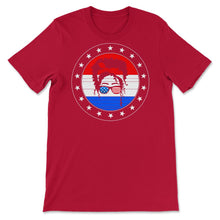 Load image into Gallery viewer, 4th Of July Shirt, Black Girl African American Afro Flag Independence - Unisex T-Shirt - Red