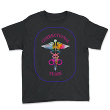 Load image into Gallery viewer, Nurse Shirt, Correctional Nurse Tee, RN Gift Ideas, Jail Registered - Youth Tee - Black