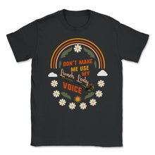Load image into Gallery viewer, Lunch Lady Shirt, Don't Make Me Use My Lunch Lady Voice Cafeteria - Unisex T-Shirt - Black