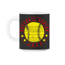 Load image into Gallery viewer, Softball Senior 2023 T-Shirt - 11oz Mug - Black on White
