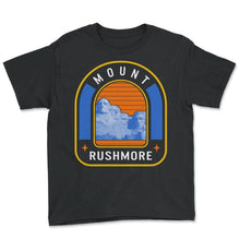 Load image into Gallery viewer, Mount Rushmore National Park Shirt, Black Hills South Dokata Retro - Youth Tee - Black