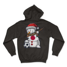 Load image into Gallery viewer, Soccer Boy Dabbing Snowman Christmas Jersey Japan Shirt, Football - Hoodie - Black