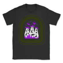 Load image into Gallery viewer, Dinosaur Alien Abduction Shirt, Funny Dinosaur Alien Tee, UFO - Unisex T-Shirt - Black