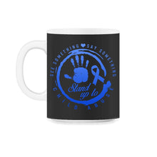 Load image into Gallery viewer, Child Abuse Prevention Month Shirt, Stand Up For Children Tee, Blue - 11oz Mug - Black on White