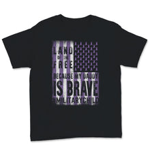 Load image into Gallery viewer, Military Child Month April Awareness Ribbon Purple Up USA American