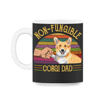Load image into Gallery viewer, Non-Fungible Corgi Dad Shirt, Irreplaceable Corgi Lover Men's - 11oz Mug - Black on White