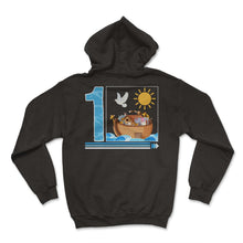 Load image into Gallery viewer, 1st Birthday Shirt, Noah's Ark Birthday Party 1st Birthday Tee, Gift - Hoodie - Black