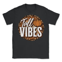 Load image into Gallery viewer, Thanksgiving Shirt, Fall Vibes Pumpkin Leopard Tee, Autumn Fall - Unisex T-Shirt - Black
