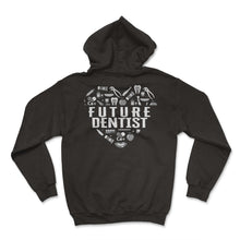 Load image into Gallery viewer, Dentist Shirt, Future Dentist Teeth Heart Tee, Dentistry Student, - Hoodie - Black