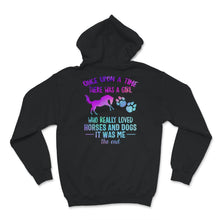 Load image into Gallery viewer, Horse Dog Shirt, Girl Who Love Horse And Dogs, Horseback Riding Gift,