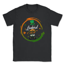 Load image into Gallery viewer, St. Patricks Day Shirt, Luckiest CNA Ever Shamrock Irish Nurse Lucky - Unisex T-Shirt - Black