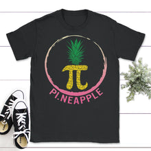 Load image into Gallery viewer, Cute Pi Day Shirt Pineapple Fruit Lover Math Teacher Student - Unisex T-Shirt - Black