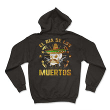 Load image into Gallery viewer, El Dia de Los Muertos Day of the Dead Sugar Skull Mexican Hat Guns El - Hoodie - Black