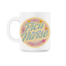 Load image into Gallery viewer, Nurse Shirt, PICU Nurse Leopard Floral Tee, Nurse Week Pediatrician - 11oz Mug - White
