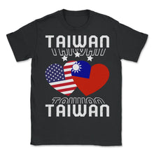 Load image into Gallery viewer, America And Taiwan Shirt, Taiwanese American Flag Tee, Dual - Unisex T-Shirt - Black