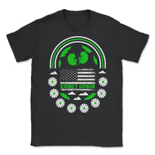Load image into Gallery viewer, Organ Donation Awareness, Kidney Organ Donor Surgery American Flag - Unisex T-Shirt - Black
