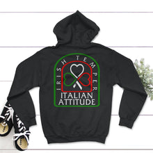 Load image into Gallery viewer, St. Patricks Day Shirt, Irish Temper Italian Attitude Lucky Christmas - Hoodie - Black