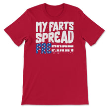 Load image into Gallery viewer, 4th Of July Shirt, My Farts Spread Freedom Funny America Flag - Unisex T-Shirt - Red