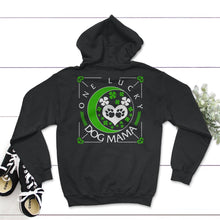 Load image into Gallery viewer, St. Patricks Day Shirt, One Lucky Dog Mama, Irish Lucky Cute Dog Mom - Hoodie - Black