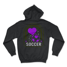 Load image into Gallery viewer, Soccer Shirt, Love Heart Soccer Tee, Soccer Gift Idea, Soccer Girls - Hoodie - Black