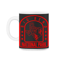 Load image into Gallery viewer, Big Bend National Park Shirt, State Of Texas Boarder Cactus Tee, - 11oz Mug - Black on White