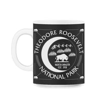 Load image into Gallery viewer, Theodore Roosevelt National Park, North Dakota Est 1978, National - 11oz Mug - Black on White