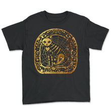 Load image into Gallery viewer, Dia De Los Muertos Shirt, Cat Sugar Skull Tee, Dead Cat Lover Animal - Youth Tee - Black