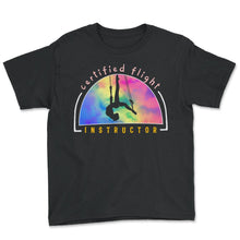 Load image into Gallery viewer, Aerialists Circus Shirt, Certified Flight Instructor Tee, Acrobat - Youth Tee - Black