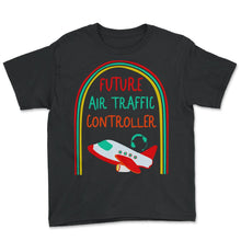 Load image into Gallery viewer, Pilot Shirt, Future Air Traffic Controller Tee, Airplane Spotter ATC - Youth Tee - Black