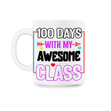 Load image into Gallery viewer, School Shirt, Popped Through 100 Days Of School Pop It Tee, Back To - 11oz Mug - White