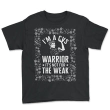 Load image into Gallery viewer, Cyclic Vomiting Syndrome Shirt, I'm A CVS Warrior Strong Woman Floral - Youth Tee - Black