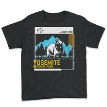 Load image into Gallery viewer, Yosemite National Park Bear Shirt, Mountain 1890 Preserve And Protect - Youth Tee - Black