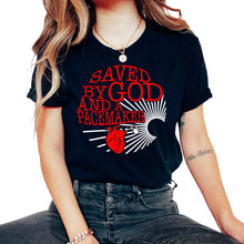 Load image into Gallery viewer, Saved By God And A Pacemaker Shirt, CHD Awareness Battery Powered - Unisex T-Shirt - Black
