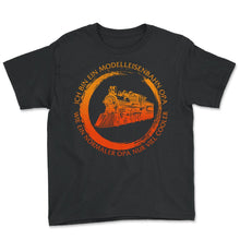 Load image into Gallery viewer, Ich bin ein Modelleisenbahn-Opa-Hemd, cooles Großvater-Geschenk, - Youth Tee - Black