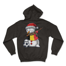 Load image into Gallery viewer, Soccer Boy Dabbing Snowman Christmas Jersey Belgium Shirt, Football - Hoodie - Black