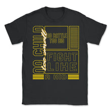 Load image into Gallery viewer, Neuroblastoma Awareness Shirt, Fight Like A Kid Ribbon Tee, Childhood - Unisex T-Shirt - Black