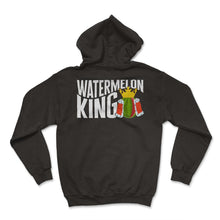 Load image into Gallery viewer, Men's Watermelons Shirt, Watermelon Kin Tee, Smooth Green Skin Red - Hoodie - Black