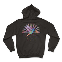 Load image into Gallery viewer, Bird Shirt, Hummingbird Watercolor Tee, Cute Hummingbird Owner Nature - Hoodie - Black