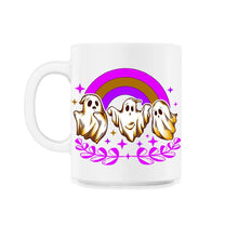 Load image into Gallery viewer, Halloween Shirt, Ghost Rainbow Horror Spooky Lover Gift, Halloween - 11oz Mug - White