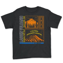 Load image into Gallery viewer, Lassen Volcanic National Park Shirt, US California 1916 Volcano - Youth Tee - Black