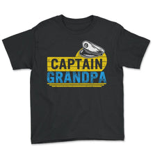 Load image into Gallery viewer, Sailing Shirt, Captain Grandpa Tee, Boating Grandpa Owner, Spending - Youth Tee - Black