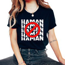 Load image into Gallery viewer, Purim Shirt, Anti-Haman Costume Tee, Funny Haman Hebrew Jewish - Unisex T-Shirt - Black