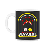 Load image into Gallery viewer, Baseball Softball Shirt, Mom Life Messy Bun Sunglasses, Baseball Mom - 11oz Mug - Black on White