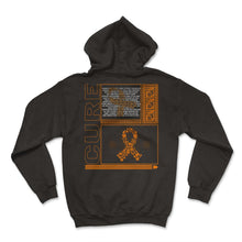 Load image into Gallery viewer, COPD Awareness Shirt, Cure COPD Orange Ribbon Butterfly Tee, Lung - Hoodie - Black